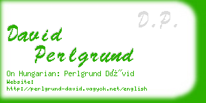 david perlgrund business card